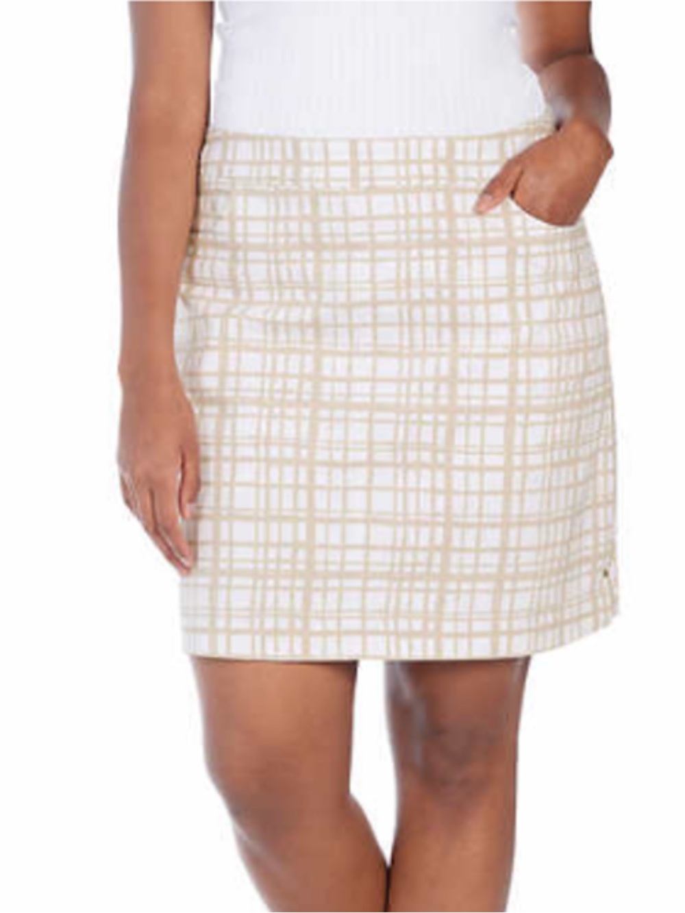 Hilary Radley Women's Pull On A Line Super Stretch Skort Size Lg